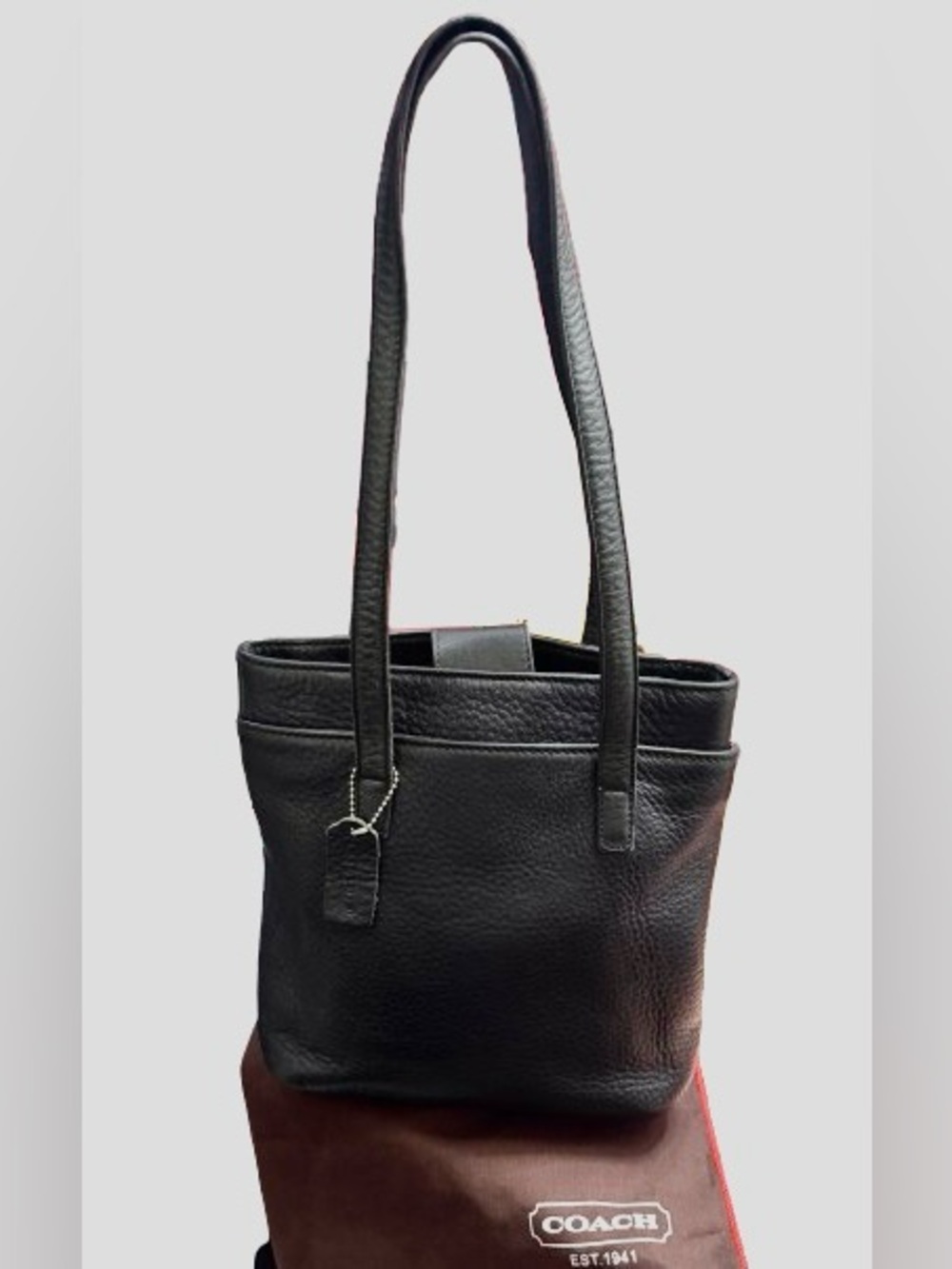 Coach 6810 Vintage Hudson Pebbled Leather Tote & Dusty (Black) •Costa Rica• EUC